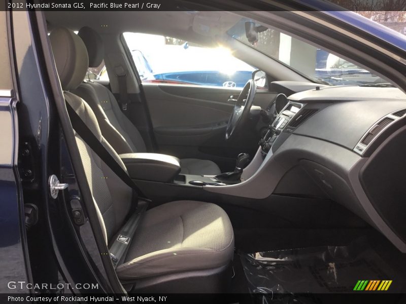 Pacific Blue Pearl / Gray 2012 Hyundai Sonata GLS