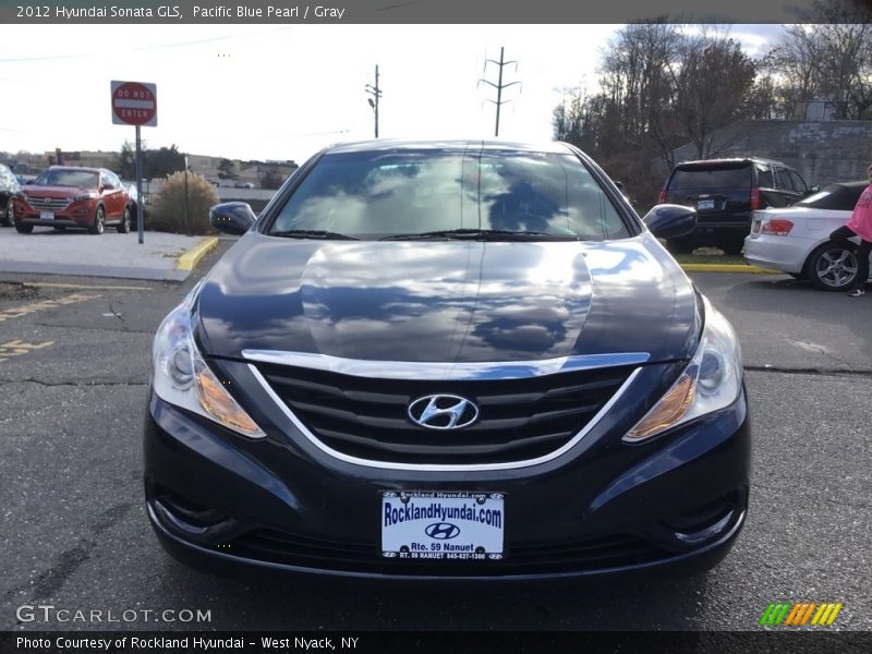 Pacific Blue Pearl / Gray 2012 Hyundai Sonata GLS