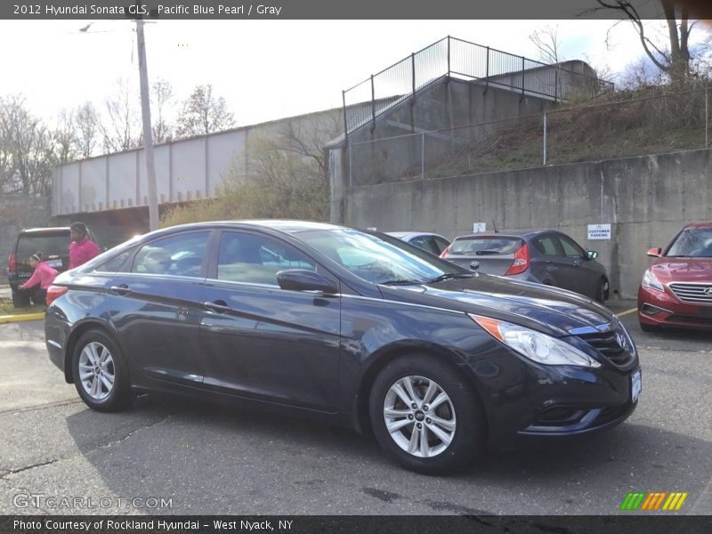 Pacific Blue Pearl / Gray 2012 Hyundai Sonata GLS