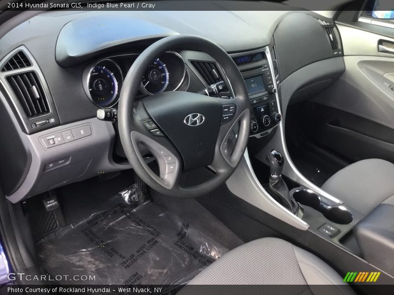 Indigo Blue Pearl / Gray 2014 Hyundai Sonata GLS
