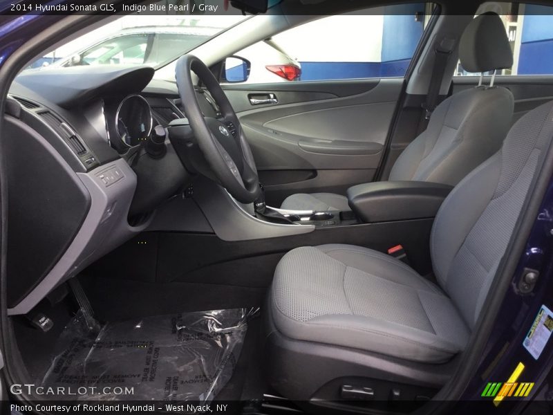 Indigo Blue Pearl / Gray 2014 Hyundai Sonata GLS