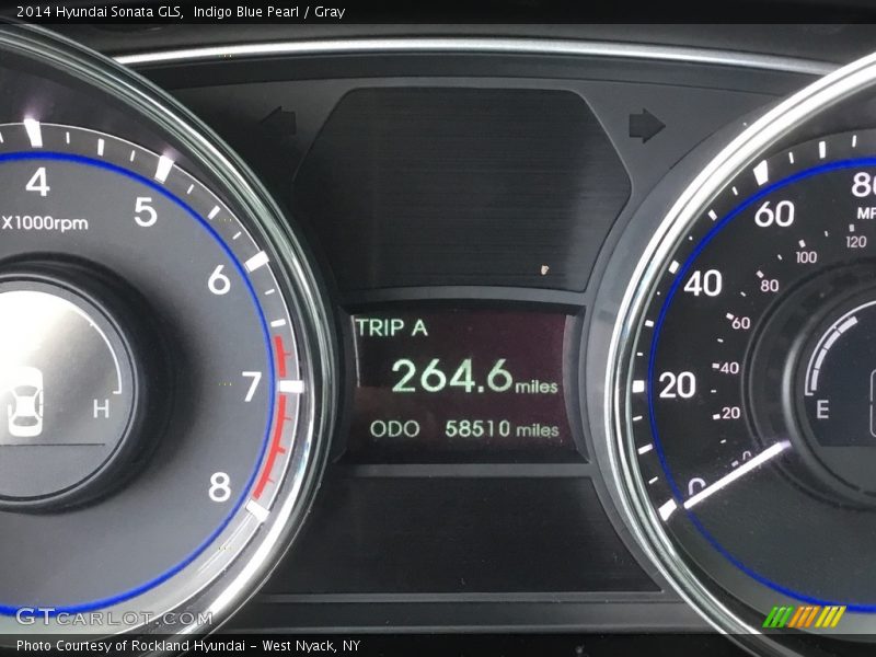Indigo Blue Pearl / Gray 2014 Hyundai Sonata GLS