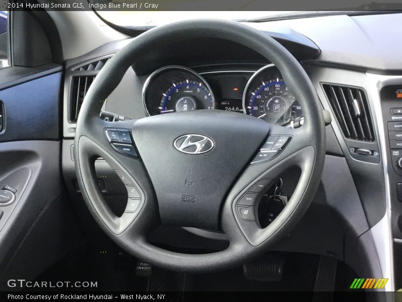 Indigo Blue Pearl / Gray 2014 Hyundai Sonata GLS