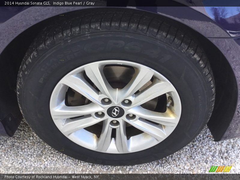 Indigo Blue Pearl / Gray 2014 Hyundai Sonata GLS