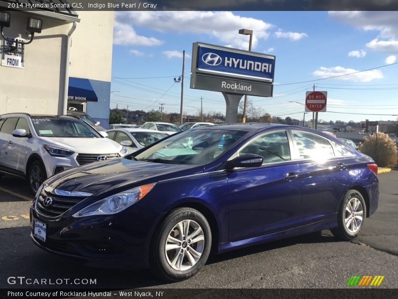 Indigo Blue Pearl / Gray 2014 Hyundai Sonata GLS