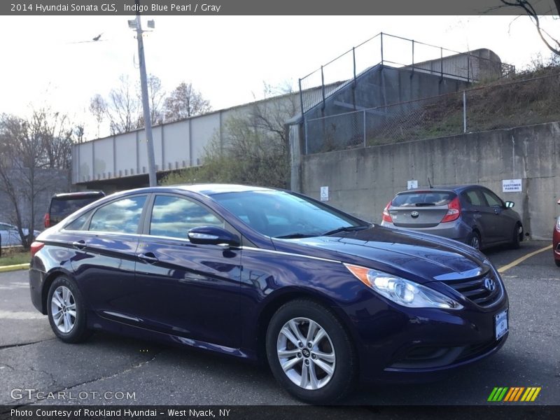 Indigo Blue Pearl / Gray 2014 Hyundai Sonata GLS