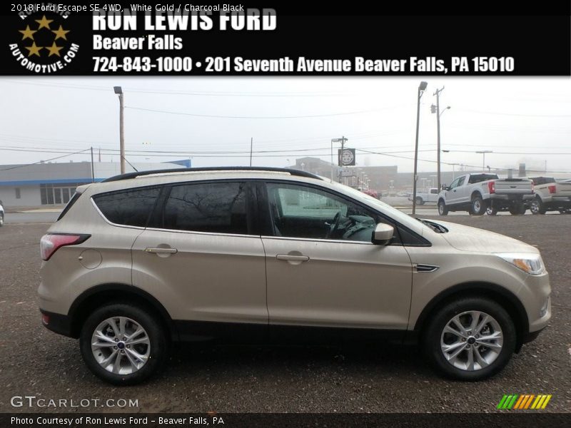 White Gold / Charcoal Black 2018 Ford Escape SE 4WD