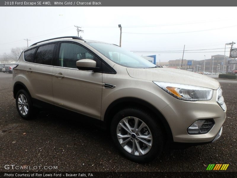 White Gold / Charcoal Black 2018 Ford Escape SE 4WD