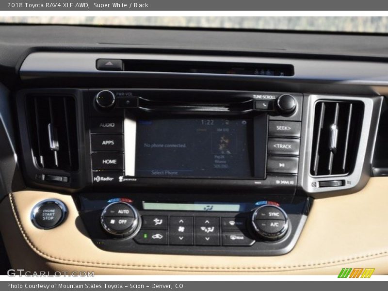 Super White / Black 2018 Toyota RAV4 XLE AWD