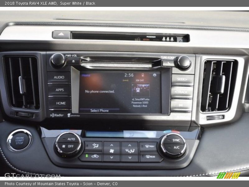 Super White / Black 2018 Toyota RAV4 XLE AWD