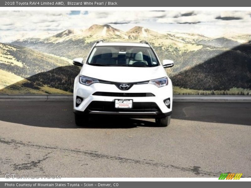 Blizzard White Pearl / Black 2018 Toyota RAV4 Limited AWD