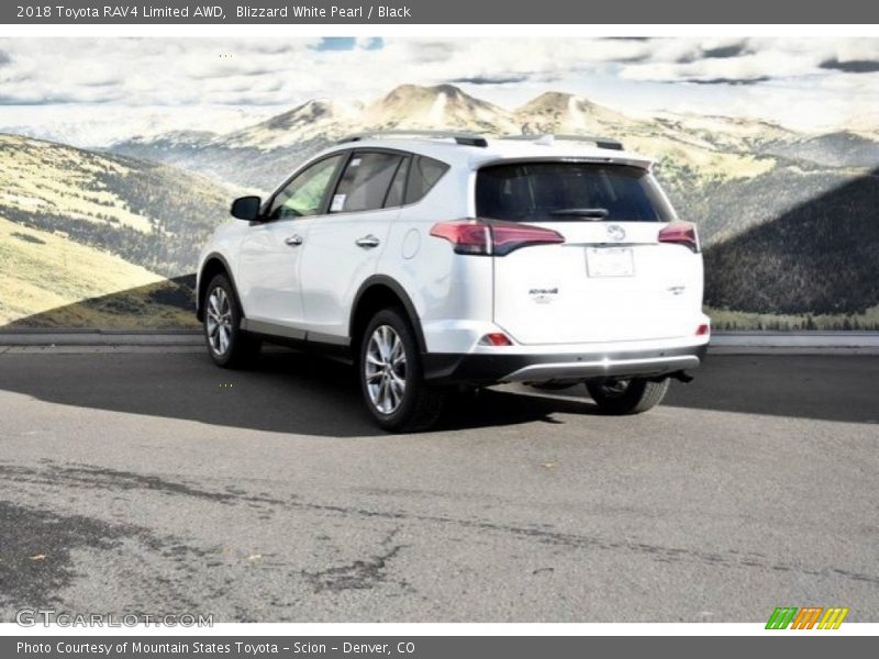 Blizzard White Pearl / Black 2018 Toyota RAV4 Limited AWD