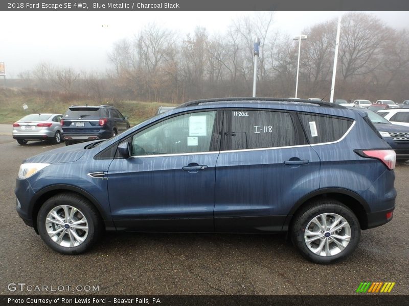 Blue Metallic / Charcoal Black 2018 Ford Escape SE 4WD