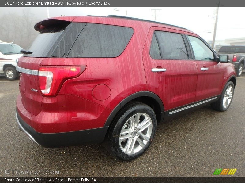 Ruby Red / Ebony Black 2017 Ford Explorer Limited 4WD