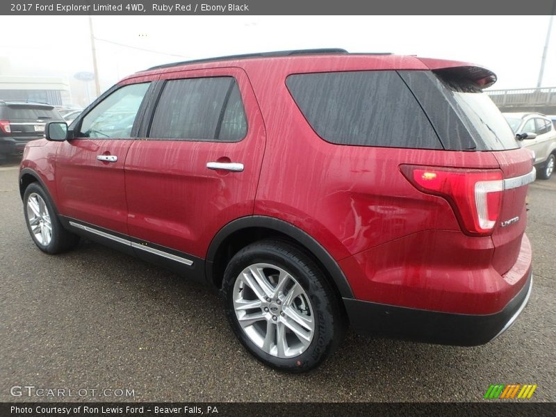 Ruby Red / Ebony Black 2017 Ford Explorer Limited 4WD