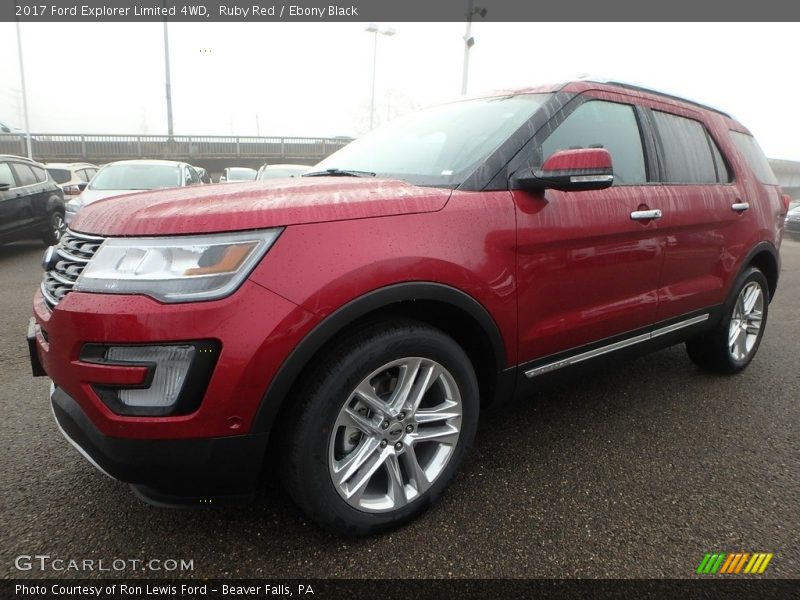 Ruby Red / Ebony Black 2017 Ford Explorer Limited 4WD