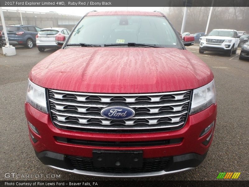 Ruby Red / Ebony Black 2017 Ford Explorer Limited 4WD