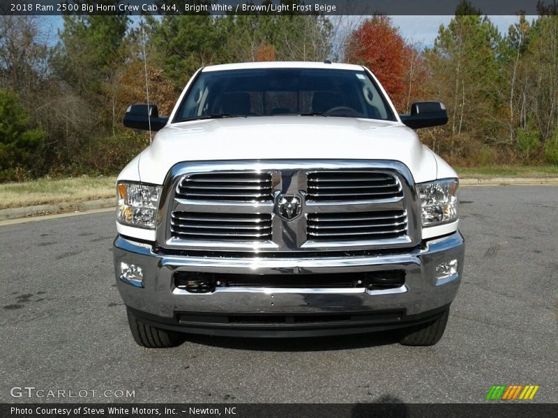 Bright White / Brown/Light Frost Beige 2018 Ram 2500 Big Horn Crew Cab 4x4