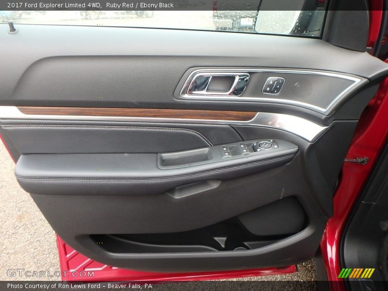 Ruby Red / Ebony Black 2017 Ford Explorer Limited 4WD