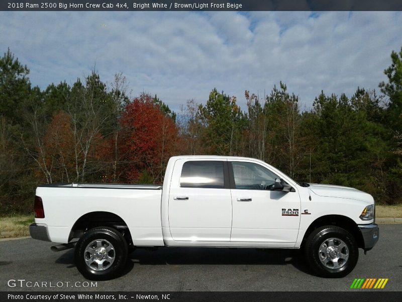 Bright White / Brown/Light Frost Beige 2018 Ram 2500 Big Horn Crew Cab 4x4