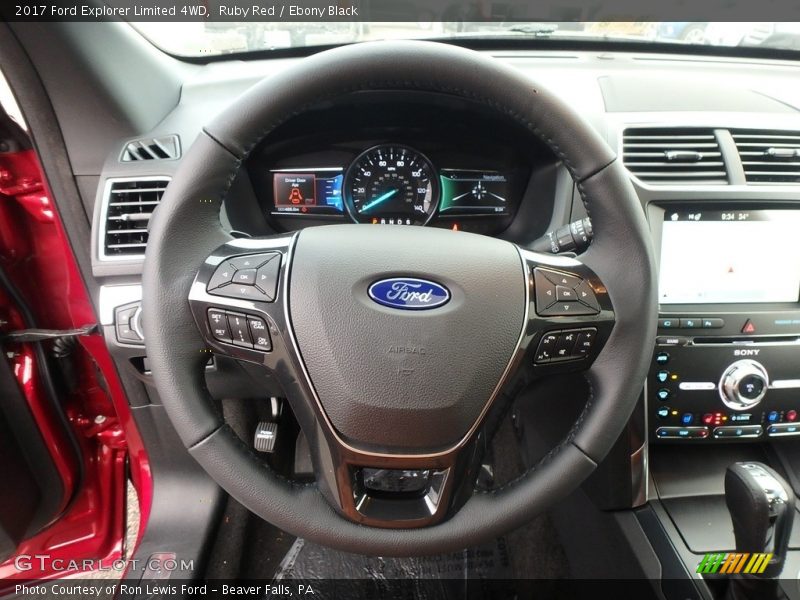 Ruby Red / Ebony Black 2017 Ford Explorer Limited 4WD
