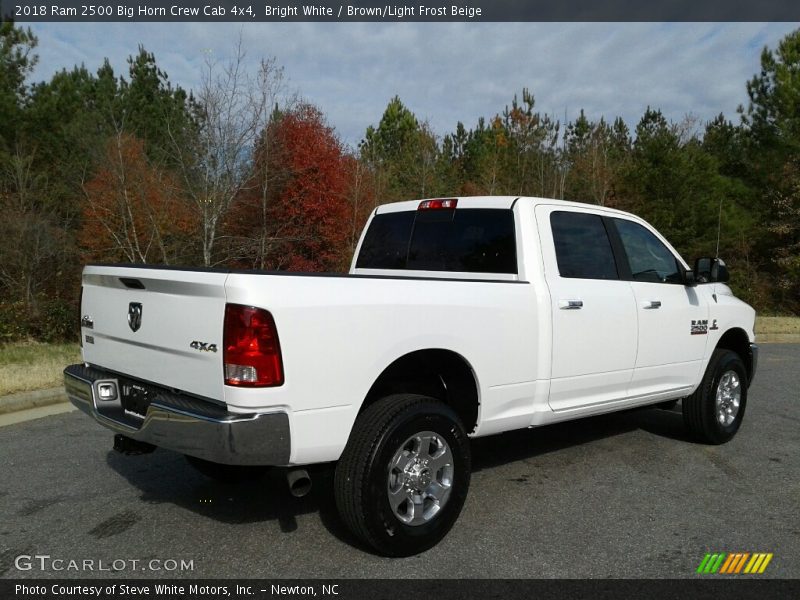 Bright White / Brown/Light Frost Beige 2018 Ram 2500 Big Horn Crew Cab 4x4