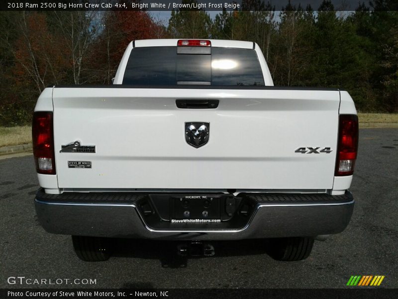 Bright White / Brown/Light Frost Beige 2018 Ram 2500 Big Horn Crew Cab 4x4