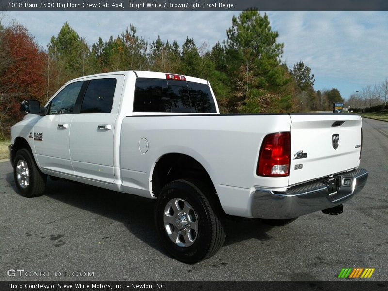 Bright White / Brown/Light Frost Beige 2018 Ram 2500 Big Horn Crew Cab 4x4