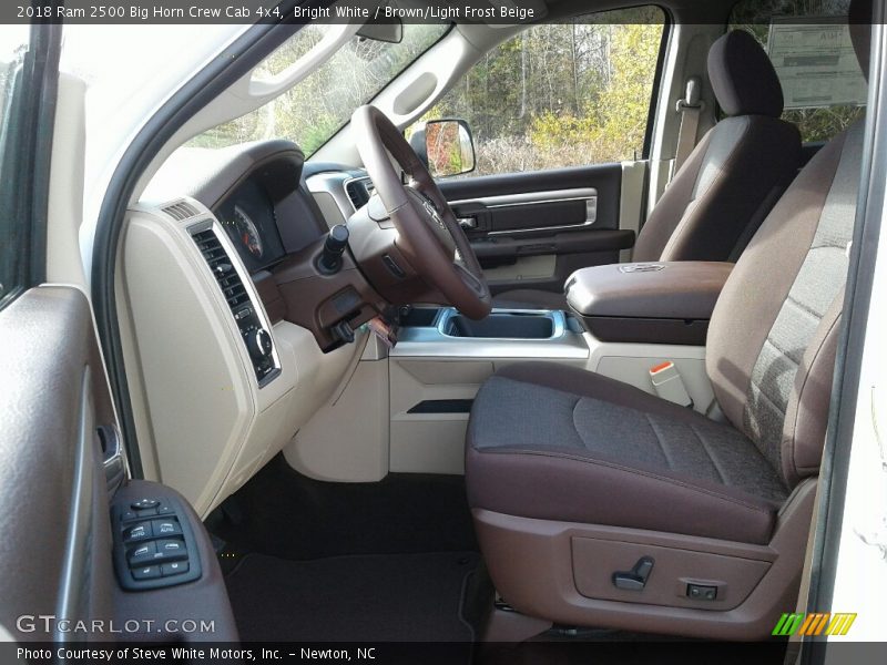 Bright White / Brown/Light Frost Beige 2018 Ram 2500 Big Horn Crew Cab 4x4
