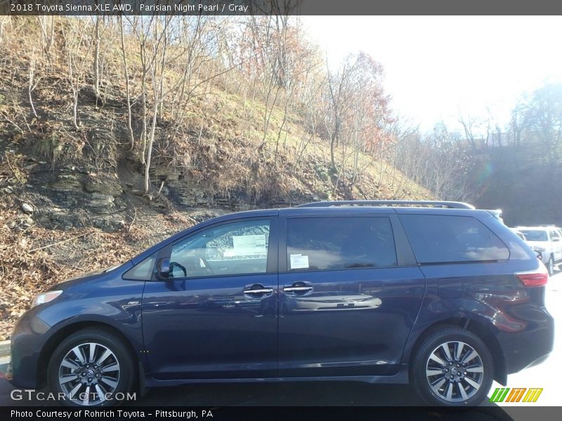 Parisian Night Pearl / Gray 2018 Toyota Sienna XLE AWD