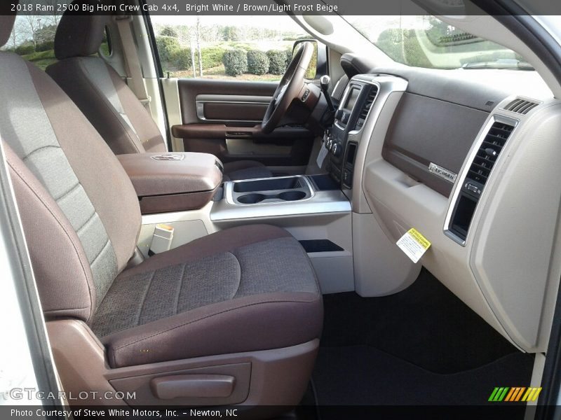 Bright White / Brown/Light Frost Beige 2018 Ram 2500 Big Horn Crew Cab 4x4