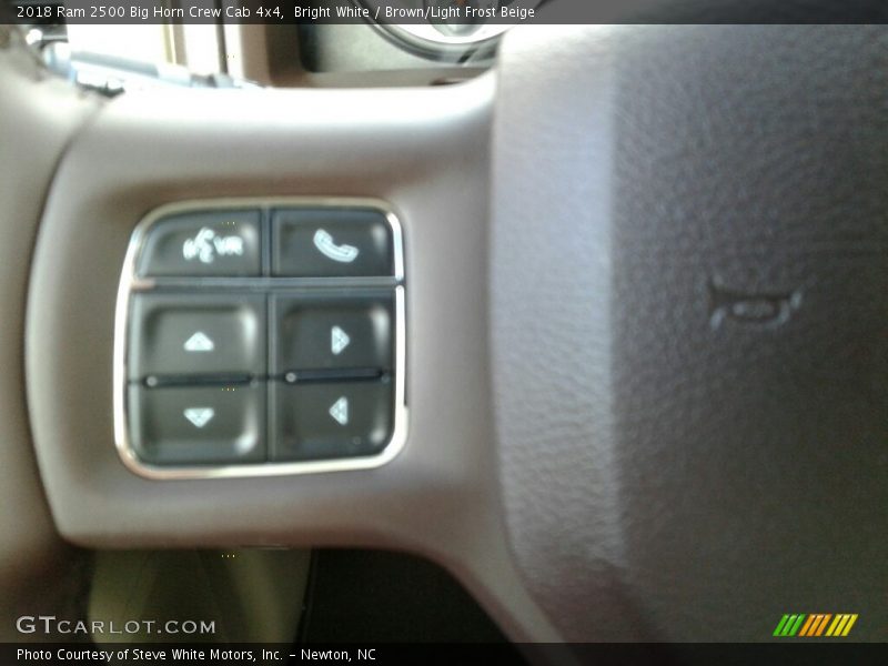 Bright White / Brown/Light Frost Beige 2018 Ram 2500 Big Horn Crew Cab 4x4