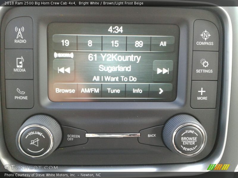 Bright White / Brown/Light Frost Beige 2018 Ram 2500 Big Horn Crew Cab 4x4