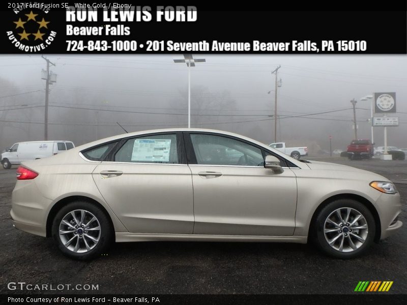 White Gold / Ebony 2017 Ford Fusion SE