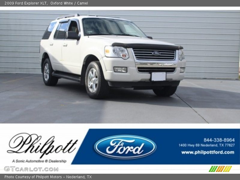 Oxford White / Camel 2009 Ford Explorer XLT