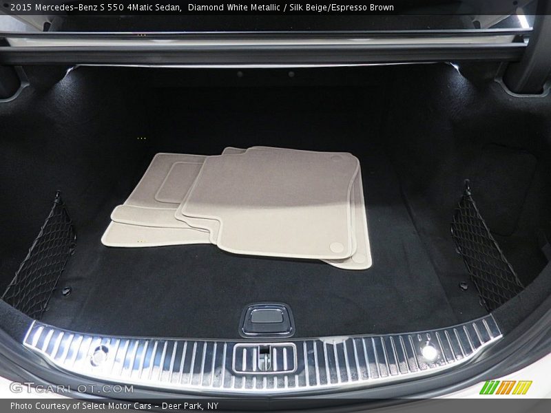 Diamond White Metallic / Silk Beige/Espresso Brown 2015 Mercedes-Benz S 550 4Matic Sedan