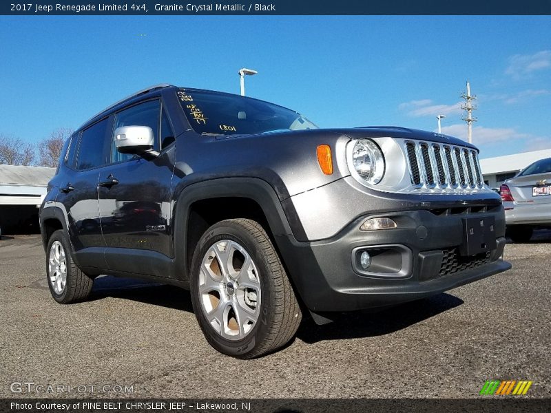 Granite Crystal Metallic / Black 2017 Jeep Renegade Limited 4x4