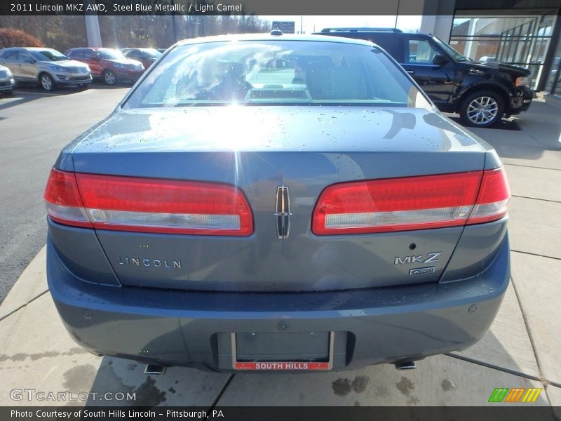 Steel Blue Metallic / Light Camel 2011 Lincoln MKZ AWD