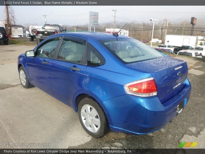 Blue Flame Metallic / Medium Stone 2010 Ford Focus S Sedan