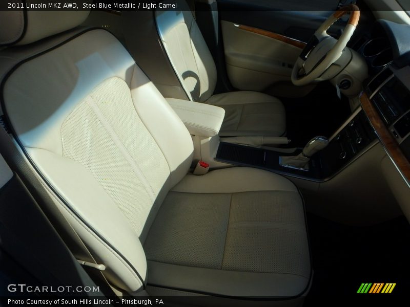 Steel Blue Metallic / Light Camel 2011 Lincoln MKZ AWD