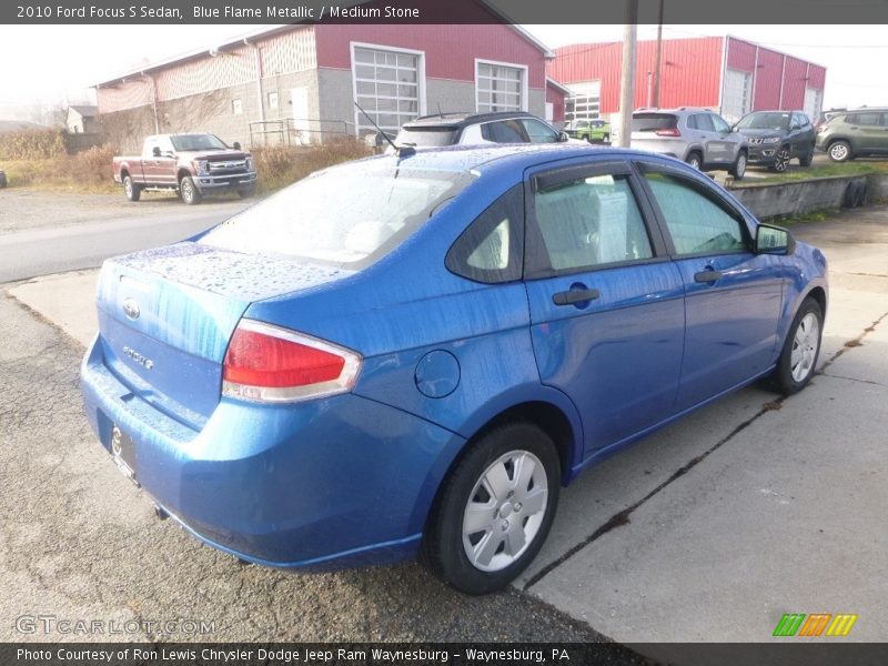 Blue Flame Metallic / Medium Stone 2010 Ford Focus S Sedan