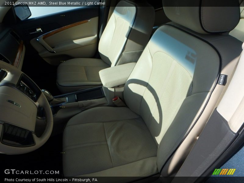 Steel Blue Metallic / Light Camel 2011 Lincoln MKZ AWD