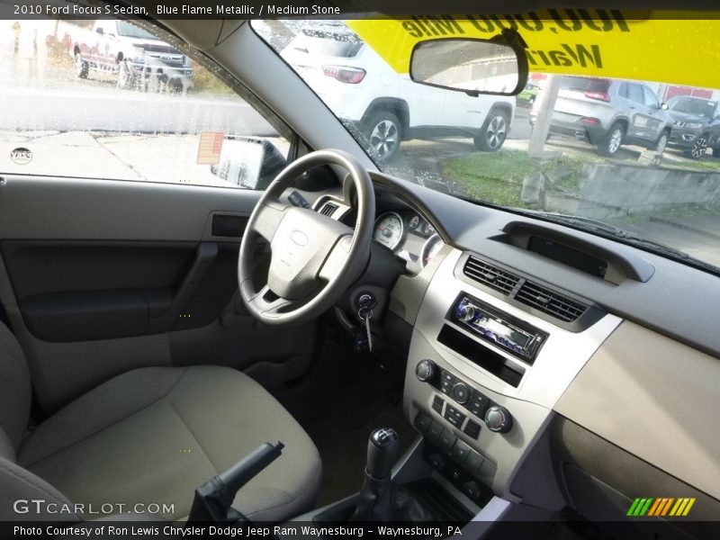 Blue Flame Metallic / Medium Stone 2010 Ford Focus S Sedan