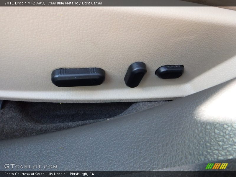 Steel Blue Metallic / Light Camel 2011 Lincoln MKZ AWD