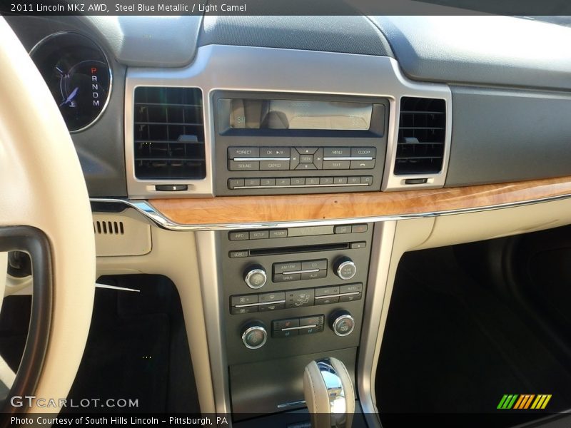 Steel Blue Metallic / Light Camel 2011 Lincoln MKZ AWD