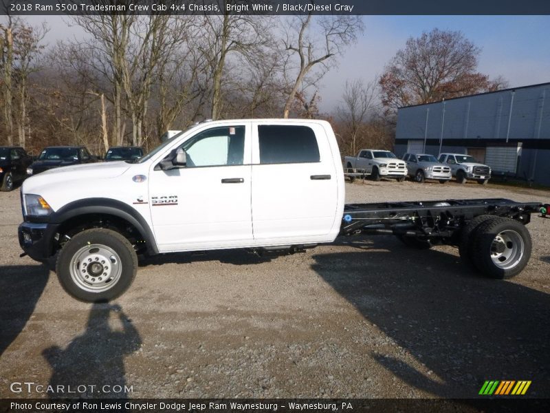 Bright White / Black/Diesel Gray 2018 Ram 5500 Tradesman Crew Cab 4x4 Chassis