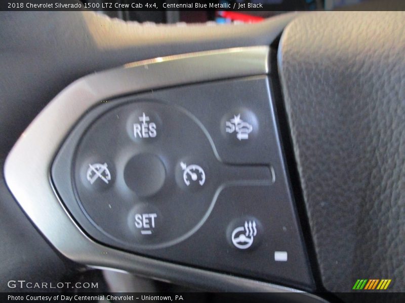 Centennial Blue Metallic / Jet Black 2018 Chevrolet Silverado 1500 LTZ Crew Cab 4x4