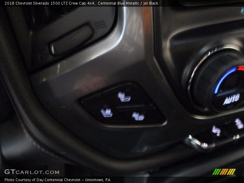 Centennial Blue Metallic / Jet Black 2018 Chevrolet Silverado 1500 LTZ Crew Cab 4x4