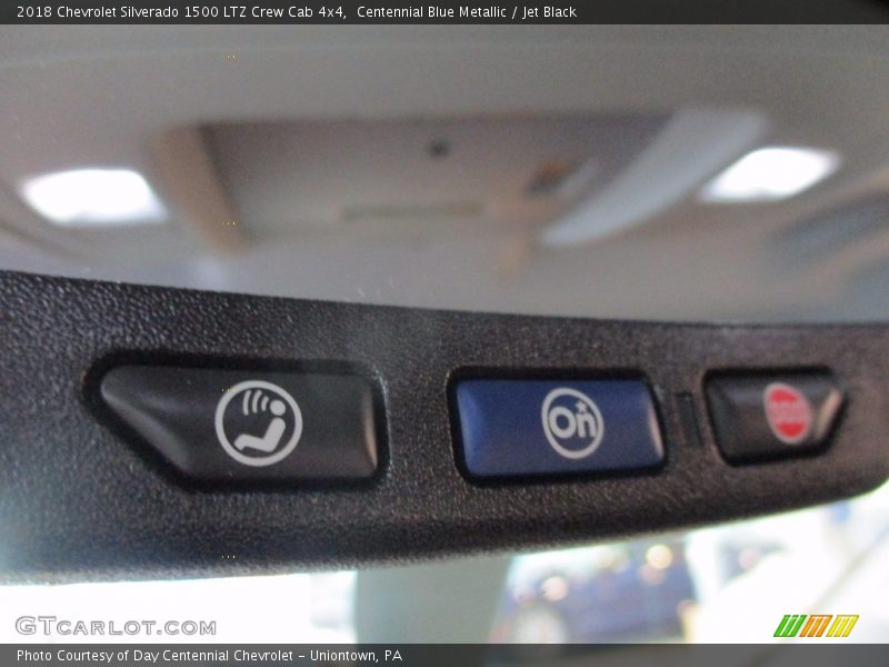 Centennial Blue Metallic / Jet Black 2018 Chevrolet Silverado 1500 LTZ Crew Cab 4x4