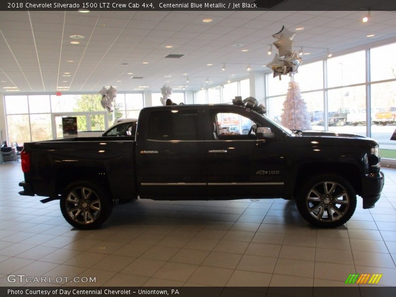 Centennial Blue Metallic / Jet Black 2018 Chevrolet Silverado 1500 LTZ Crew Cab 4x4